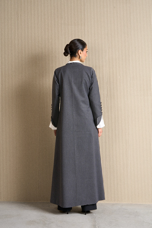 Ivory Collar Abaya