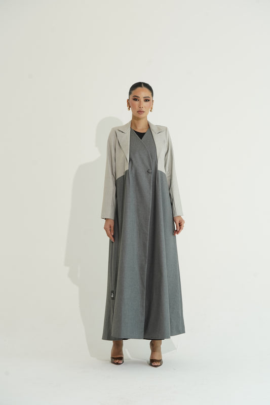 Grey shades abaya