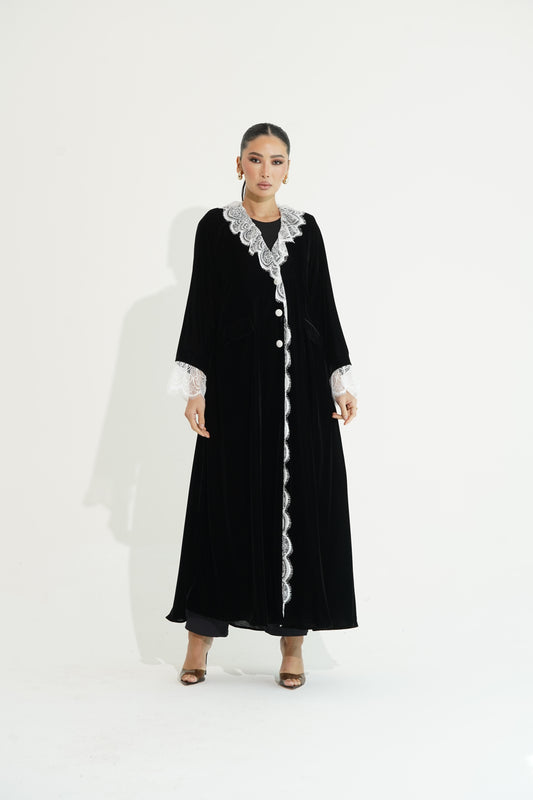 Black Velvet abaya