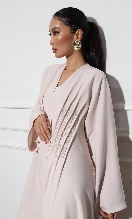 Light pink with embroidery abaya