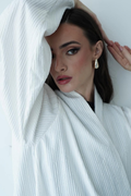 White print abaya