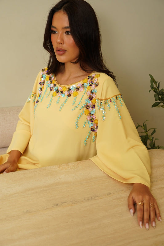 Yellow embroidery - | حصه لاين